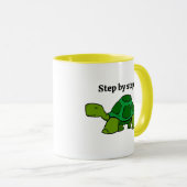 Mug Caricature pas à pas de tortue, gagnant persistant (Devant droit)
