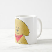 Mug Caricature personnalisée Cute Goldendoodle Chiot (Devant droit)