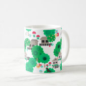 Mug Caricature pour enfants abstraits sans couture mai (Devant droit)