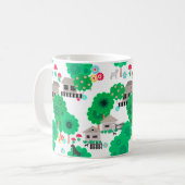 Mug Caricature pour enfants abstraits sans couture mai (Devant gauche)