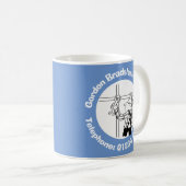 Mug Caricature professionnelle des échafaudages et éch (Devant droit)