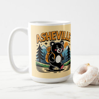 Mug Caricature Randonnée de l'ours noir Asheville