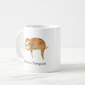 Mug Caricature Sloth personnalisée (Devant gauche)