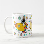 Mug Caricature spatiale astronaute (Gauche)