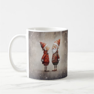 Mug Caricature Whimsical de Mme et M. Claus