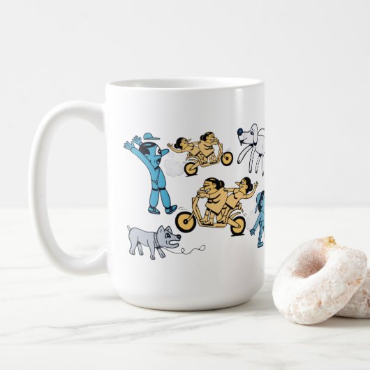 Mug Caricatures mignonnes. T-shirt (Avec donut)
