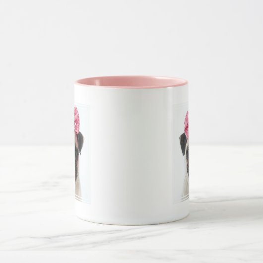 Mug Carlin à cou rose (Centre)