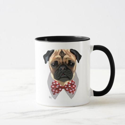 Mug Carlin avec Cravate à mâchoires rouges (Droite)