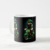 Mug Carlin Chien Conduite Vélo St. Patrick's Day (Devant gauche)