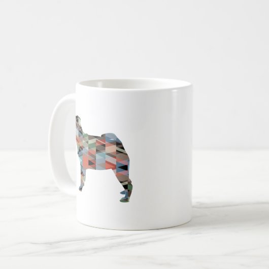 Mug Carlin Chien race Geo Silhouette Plaid (Devant gauche)