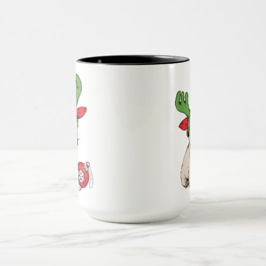 Mug Carlin de chiot de Joyeux Noël (Centre)