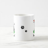 Mug Carlin de golf Jouer Golf (noir) mignon chien drôl (Centre)