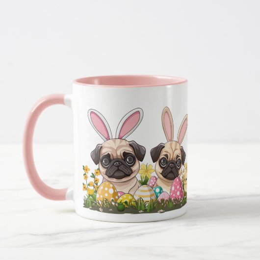 Mug Carlin de Pâques Chiens Lapin Oreilles (Gauche)