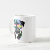 Mug Carlin Dj Avec Casque Drôle Musique Carlin (Devant gauche)