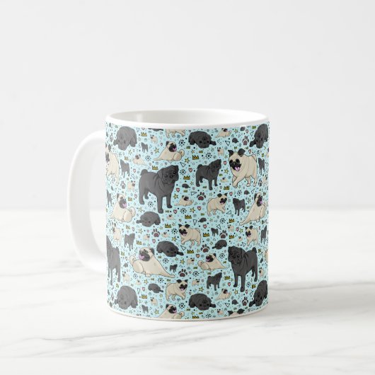 Mug carlin en bleu (Devant gauche)