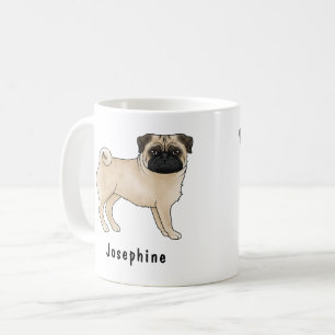 Mug Carlin Faune Chien Cute Cartographié Chien Mops Av