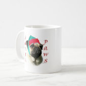 Mug Carlin (fawn) Père Noël Paws (Devant gauche)