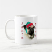 Mug Carlin (fawn) Père Noël Paws (Gauche)