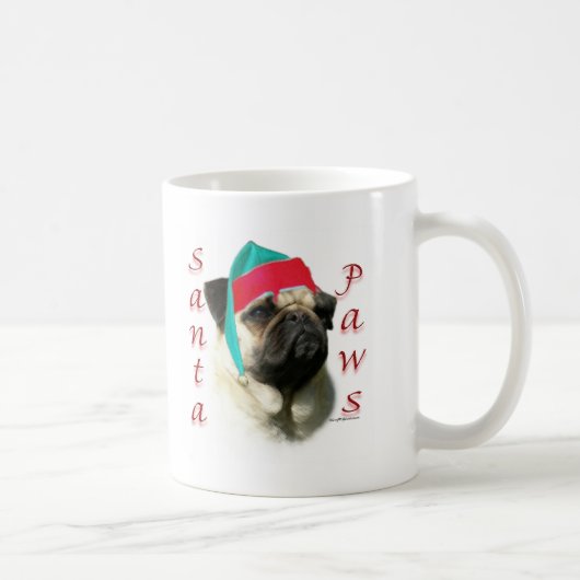 Mug Carlin (fawn) Père Noël Paws (Droite)