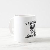 Mug Carlin I Pugging Love You Dog Vintage Funny Cadeau (Devant gauche)