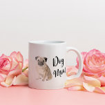 Mug Carlin maman chien<br><div class="desc">Chien Maman Brossé Lettres Carlin aquarelle illustration</div>