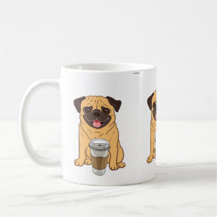Mug Carlin mignon avec une coupe de café pour les Amou