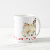 Mug Carlin mignon J'ai mon chien de café aquarelle (Devant droit)