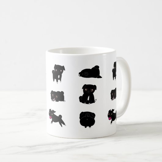 Mug Carlin noir (Devant droit)