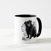Mug Carlin noir (Devant droit)
