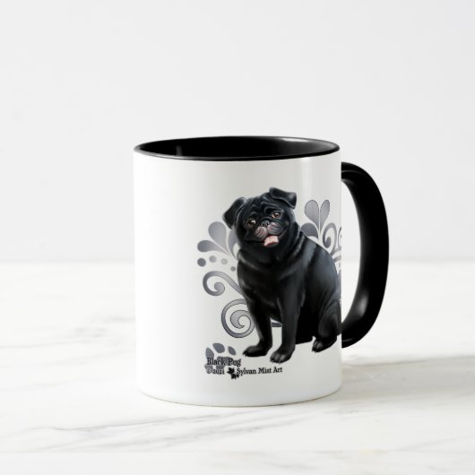 Mug Carlin noir (Devant droit)