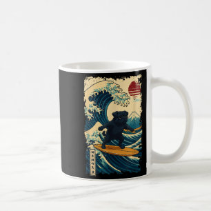 Mug Carlin noir Japonais Kanagawa Wave Surf Japon Mama