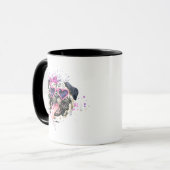 Mug Carlin rose mignon d'aquarelle (Devant gauche)