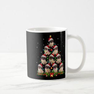Mug Carlin Santa Chapeau Noël Arbre Lumières Noël Pugm