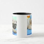 Mug Carlin s'étendant sur des coussins (Centre)