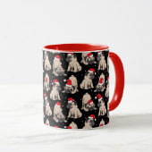 Mug Carlins en Santa Hats Motif de Noël (Devant droit)