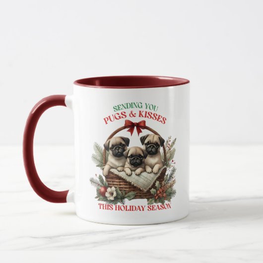 Mug Carlins et baisers Chiens de Noël Café (Gauche)