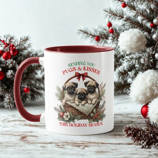 Mug Carlins et baisers Chiens de Noël Café