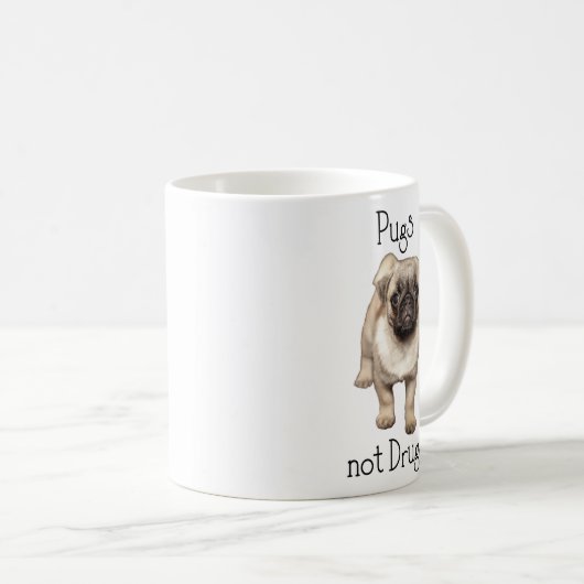 Mug Carlins pas drogues mignon Chien chiot (Devant droit)