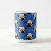 Mug Carlins sur le plaid bleu de gradient (Centre)