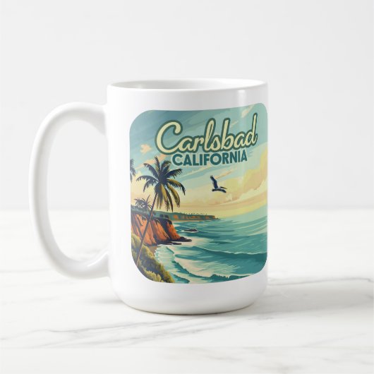 Mug Carlsbad California San Diego Vintage (Gauche)