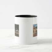 Mug Carmel, CA - Scène de rue avec arbres et magasins (Centre)