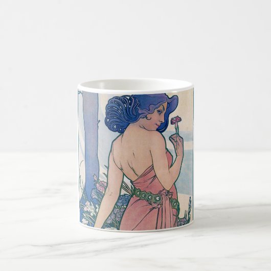 Mug Carnation (Quatre Fleurs), Alphonse Mucha (Centre)