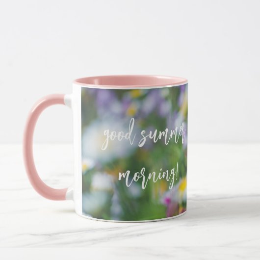 Mug Carnation rose avec marguerites (Gauche)