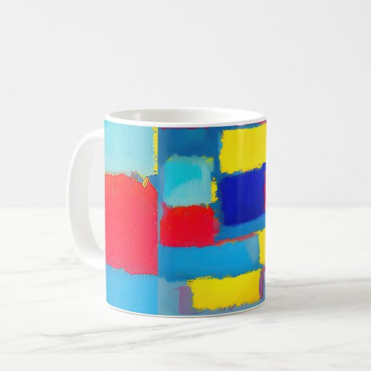 Mug "Carnaval de Cobalt" Art Abstrait (Devant gauche)