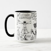 Mug Carnet à dessins de l'anatomie de da Vinci (Gauche)
