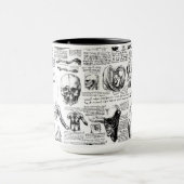 Mug Carnet à dessins de l'anatomie de da Vinci (Centre)