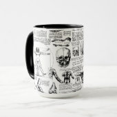Mug Carnet à dessins de l'anatomie de da Vinci (Devant gauche)
