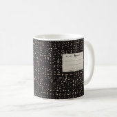 Mug Carnet de café de composition en argent (Devant droit)