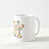 Mug carnet d'ours peint (Devant droit)