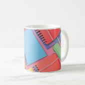Mug carnet spirale bleu de style moderne est idéal pou (Devant droit)